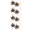 8Pcs Elegant Dark Brown Car Vent Clips Interior Ornaments 10