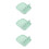Silicone Chopsticks Rest Sky-Blue 3pcs 6.7x5.5x1.4in 2