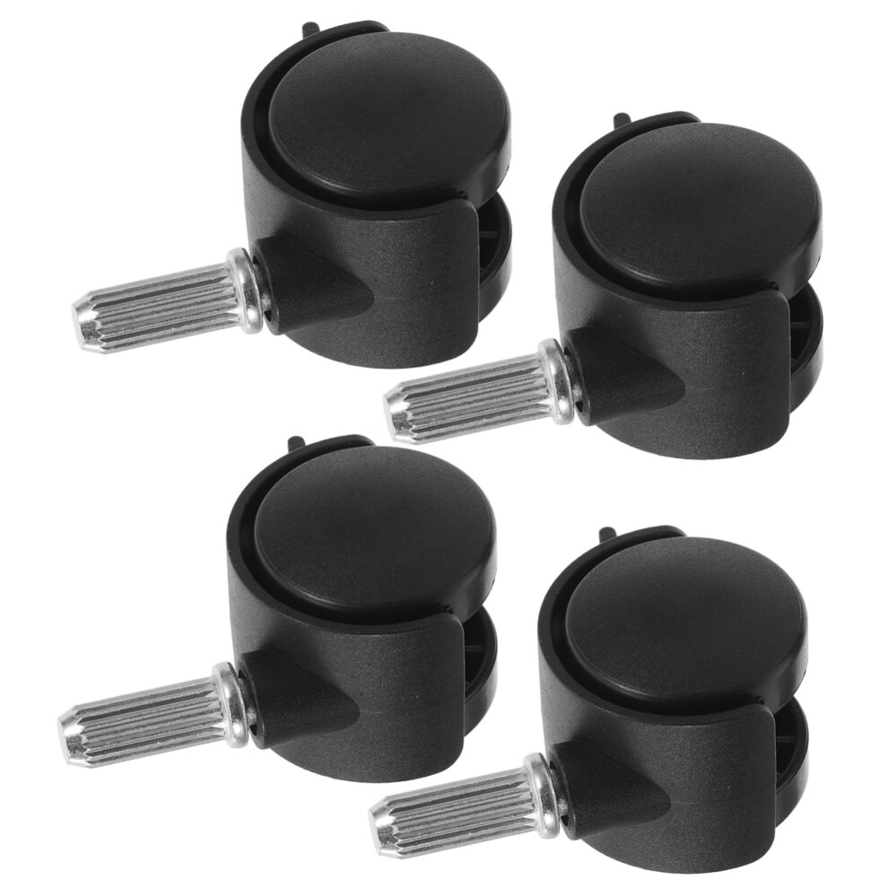 4Pcs 1 Inch Heavy Duty Swivel Caster Wheels With Brakes Pu Quiet Rolling For Furniture And Carts 9099447937780