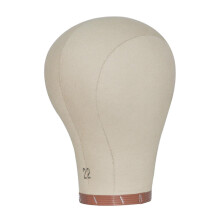 22 Inch Canvas Mannequin Head for Wig Making with Stable Mounting Holes and PinFriendly Surface