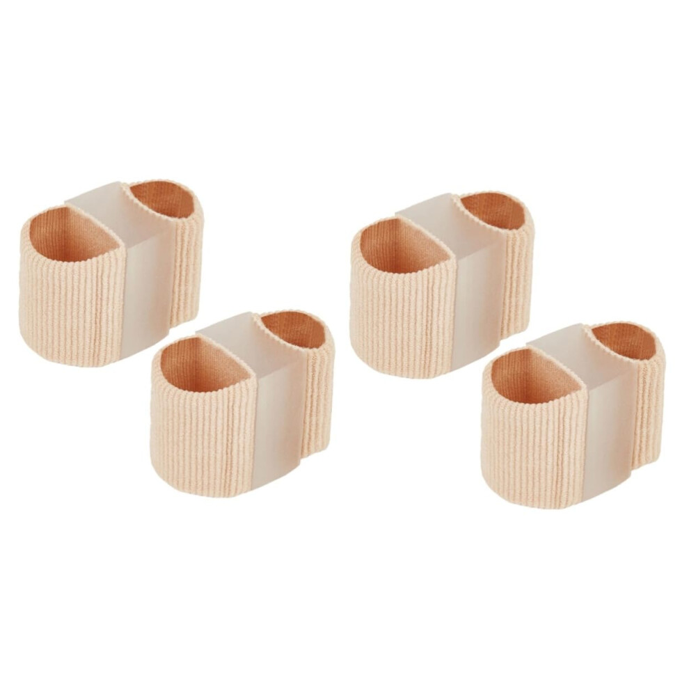 Beige Toe Separators Gel 4Pcs Bunion Corrector For Overlapping Toes Soft Breathable Allday Comfort