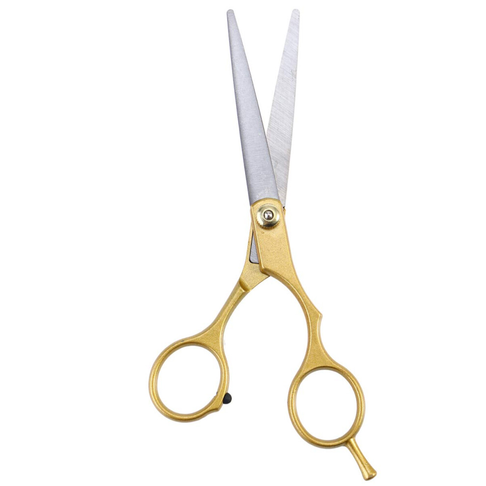 Gold Professional Stainless Steel Hair Cutting Scissors With Sharp Blades, Barber Shears For Salon And Home