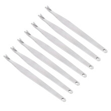 Stainless Steel Cuticle Remover Tool Set, Dual Ended Pusher and Trimmer for Salon and Home Use