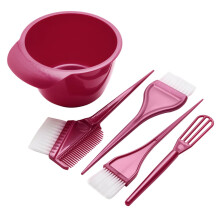 5Piece Hair Dyeing Kit with Bowl, Stirrer and Brushes for Even Coverage and Salon Results