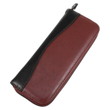 PU Leather Hairdressing Scissor Case with Organized Dual Holder for Professional Barbers