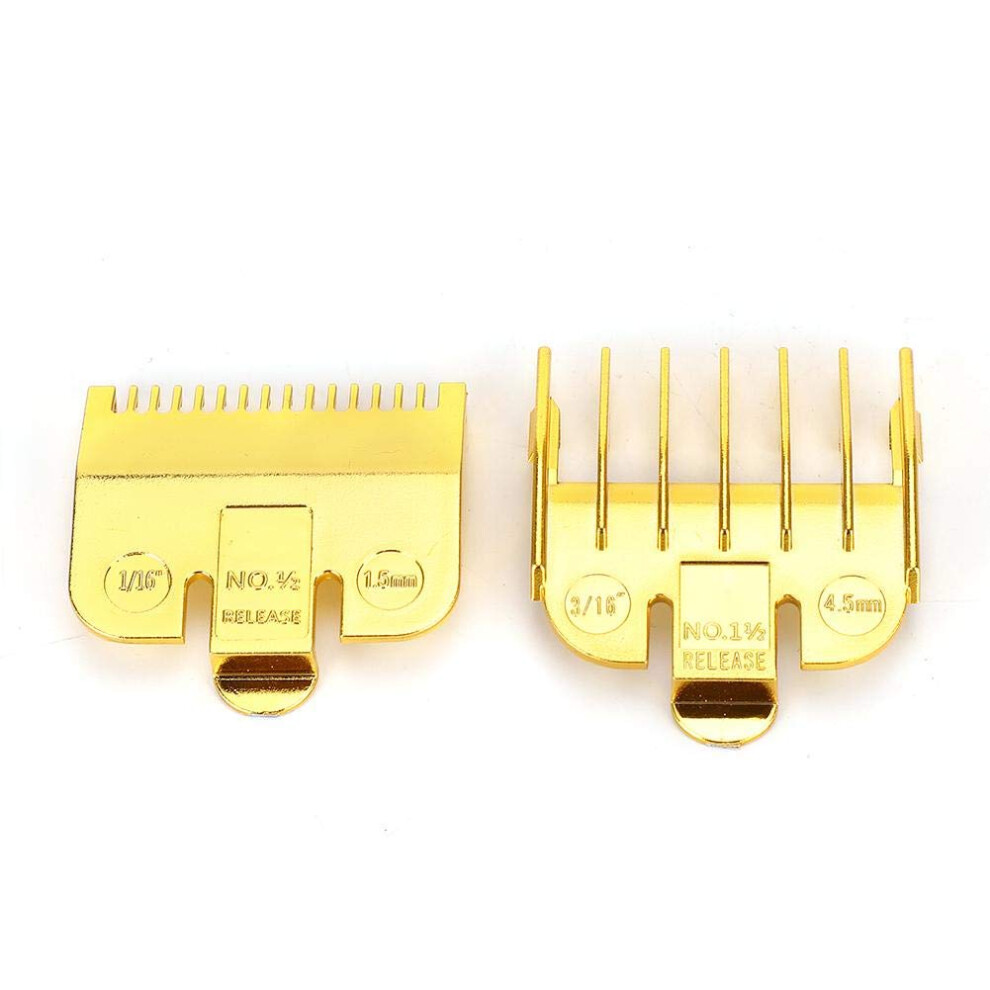 Universal Hair Clipper Guards Set 1.5mm 4.5mm Gold Silver Precision Cutting Attachments