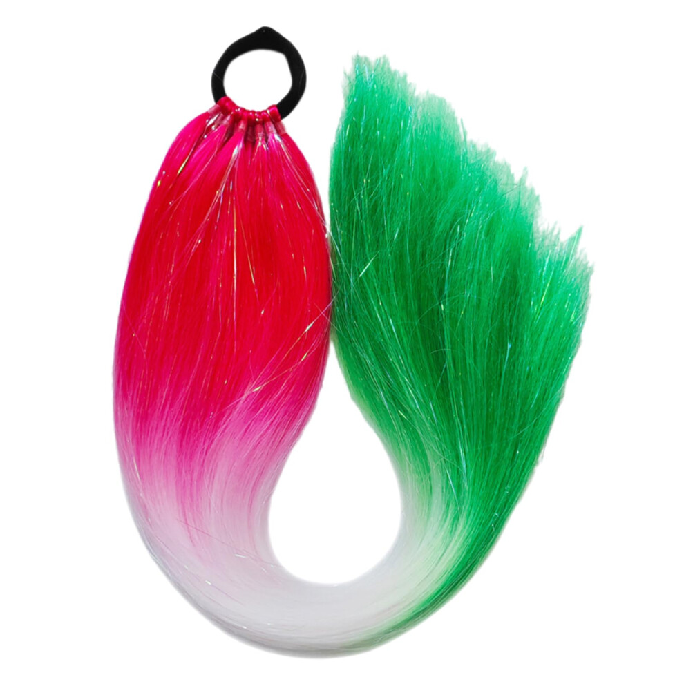 Unisex Braided Hair Extensions 9 Strand Colorful Dreadlock Ponytail Synthetic Festival Hair Accessory