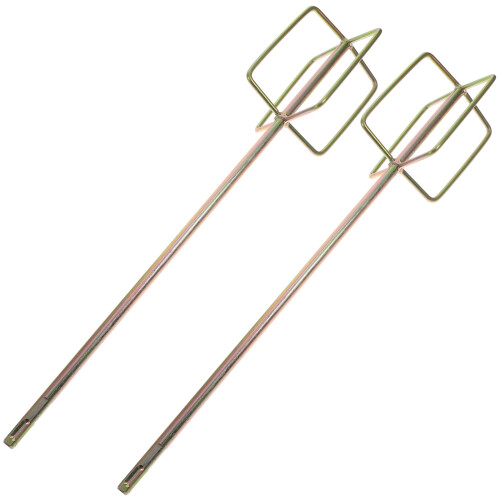 2 Pcs Stirring Rod Cement Mixing Paddle Drill Grout Tool Attachment