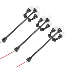 6 Pcs Sand Table Model Lamp Landscape Street Park Lamp (3 Lamps)