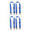 4Pcs Blue Adjustable Ski Boot Straps Lightweight Wear-Resistant Nylon 9