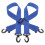 4Pcs Blue Adjustable Ski Boot Straps Lightweight Wear-Resistant Nylon 3