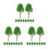 60pcs Scale Model Trees Diorama Landscape Trees For Model Railway Scenery 8