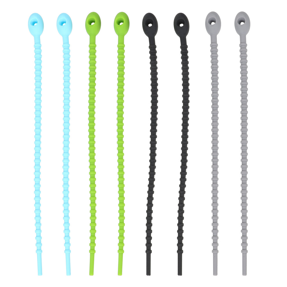 Set Of 3 Food Grade Bundling Rope Wrap Bands Reusable Twist Ties 3622897215298