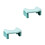 2Pcs Durable Green PP Bathroom Step Stool Toilet Seat Foot Support 8
