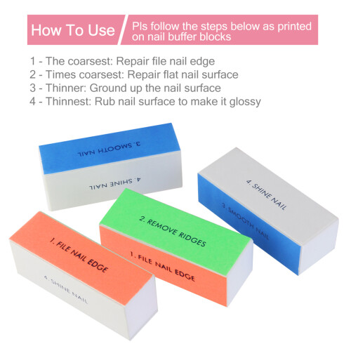2 Pcs Polishing Block Buffer Sponges For Dip Powder 2
