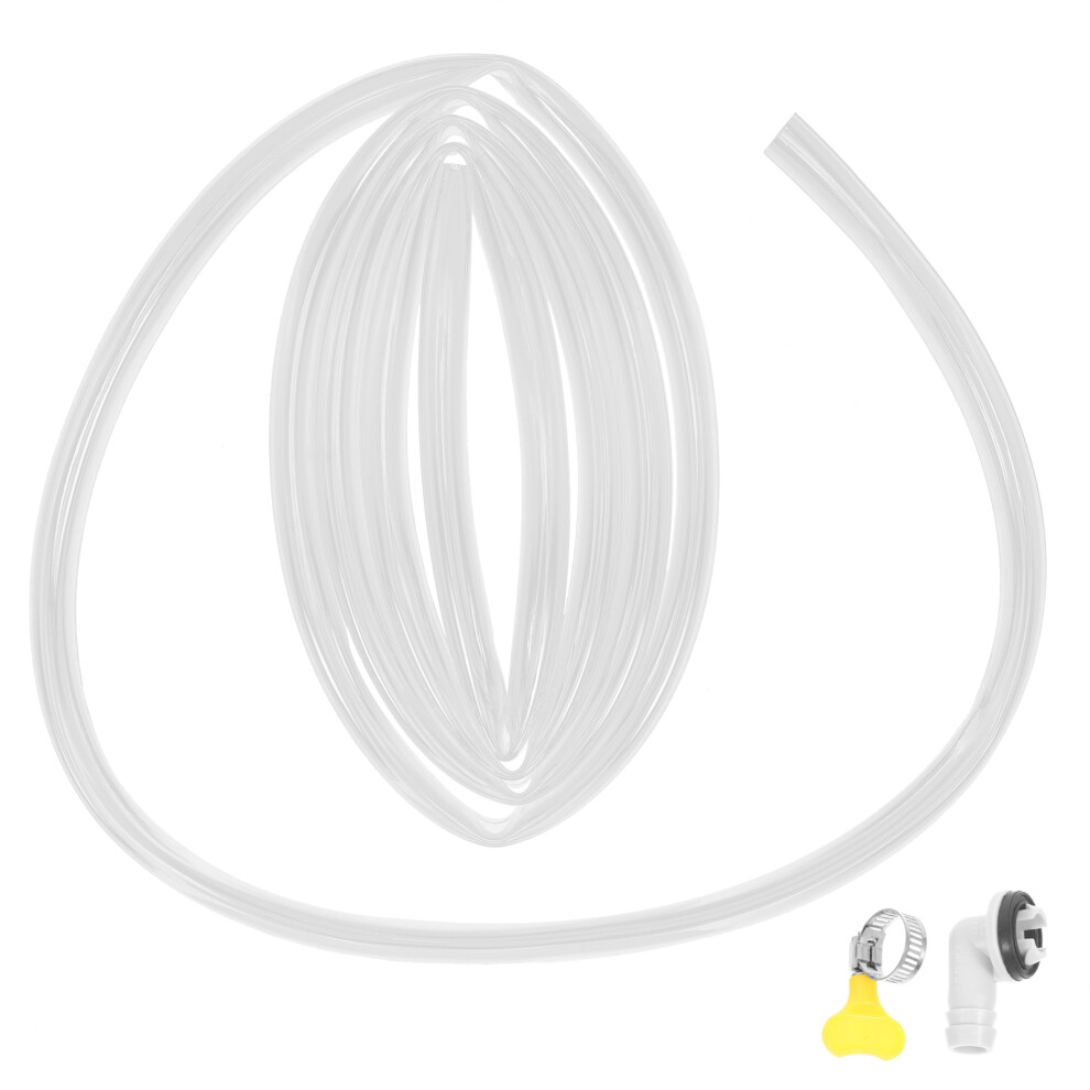 5Pcs Transparent Pvc Air Conditioner Drain Hose Connector Elbow Kit 3622921628636