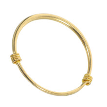 2 Count Copper Gold-Plated Bracelet Anklet Child Adjustable Push-Pull