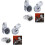 2Pcs Silver 7/8" Motorcycle Clock Waterproof Durable Accessory 3