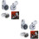 2Pcs Silver 7/8" Motorcycle Clock Waterproof Durable Accessory 6