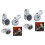 2Pcs Silver 7/8" Motorcycle Clock Waterproof Durable Accessory 4