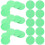 100 Pcs Sequins For Embroidery Mini Christmas Baubles Green 8