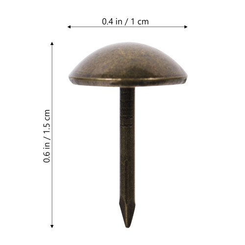 100Pcs Retro Coffee Upholstery Nails Iron Decorative Tacks for Sofa 1