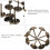 100Pcs Retro Coffee Upholstery Nails Iron Decorative Tacks for Sofa 8
