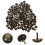 100Pcs Retro Coffee Upholstery Nails Iron Decorative Tacks for Sofa 10