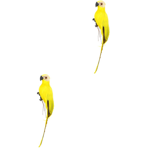 2 Pcs Simulation Parrot Birds Foam Rural 2