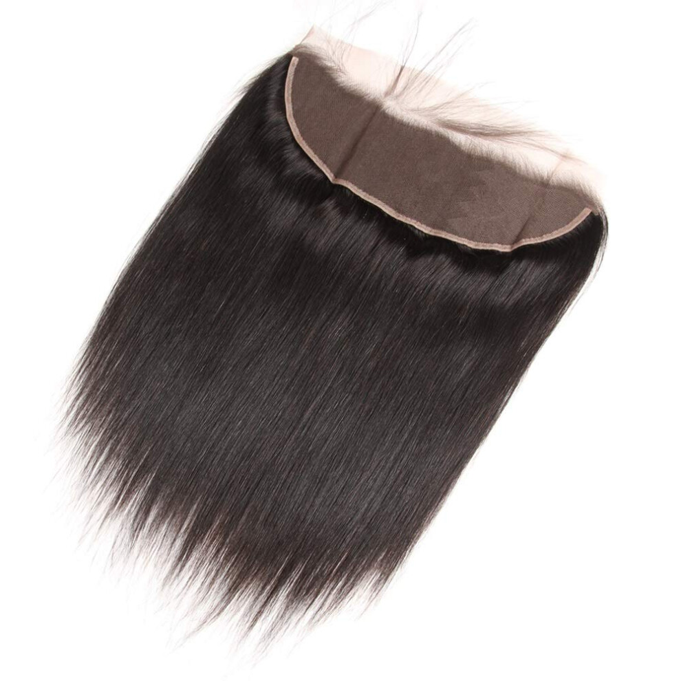 Unisex 13X4 Hd Lace Frontal Closure Straight Virgin Human Hair Pre Plucked Natural Hairline