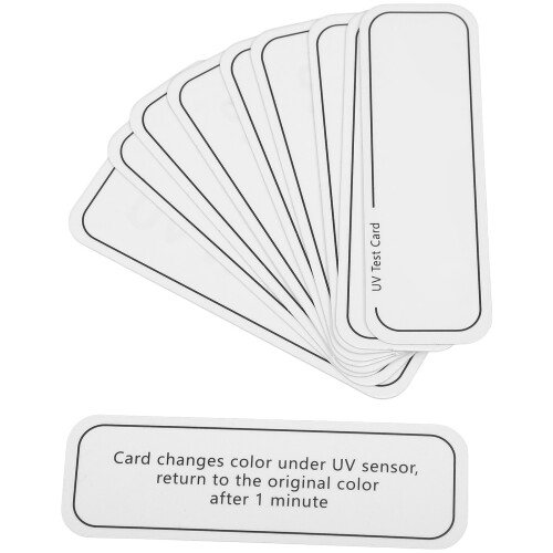 20Pcs Uv Intensity Test Cards White PVC for Accurate Uv Rays Detection 2