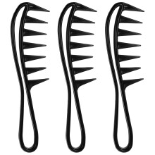 Wide Tooth Comb Set for Curly Wet Wavy Hair, AntiStatic Detangling Large Tooth Styling Combs