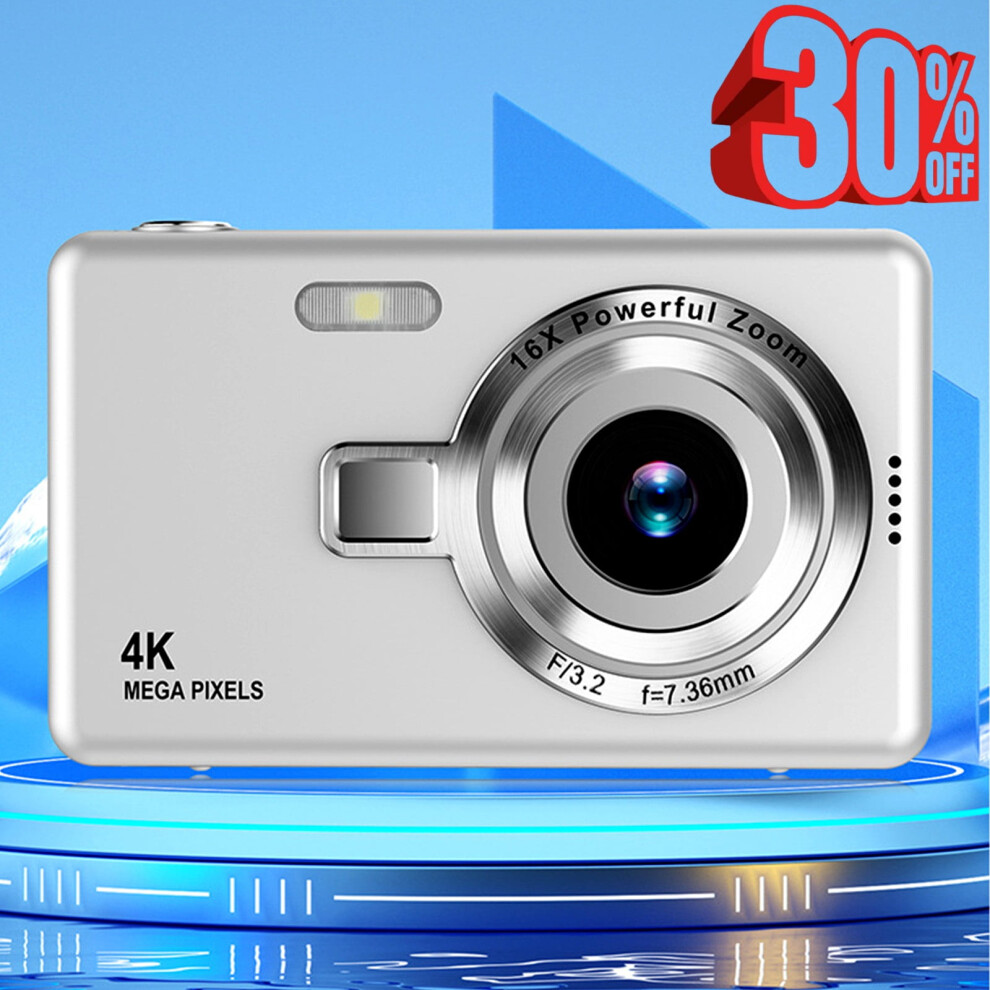 Fmxomd Digital Camera With 48Mp Ccd, 4X Digital, 1080P Hd Photography, Electronic Stabilization, 1 Count Silver 9048212581758
