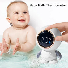 Hariumiu Babybadthermometer met slimme sensor, nauwkeurige LED-display en 3-kleurenwaarschuwingen voor thuisgebruik