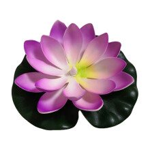 Luci galleggianti per piscina a forma di fiore di loto, lanterna, 5 colori opzionali. Luci realistiche per piscina, lanterna a batteria, decorazione