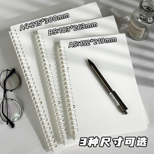 DIY σημειωματάριο με άδειες σελίδες B5, αποσπώμενο βιβλίο με σπείρωμα, απλό, υψηλής 2