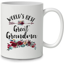 Caneca "Bisavó" de 325ml - Presentes para Mãe, Avó, Anúncio de Bebê, Dia das Mães, Promoção a Bisavó, compatível com todos os modelos.