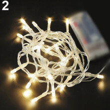 Cordão de luzes de Natal LED para decoração interna e externa, alimentado por bateria, com 1/2/3/4/5/10 metros de comprimento.