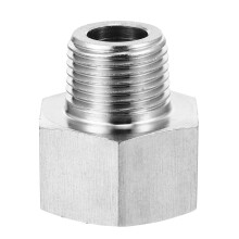 3 stuks roestvrijstalen buisfittingen adapters met schroefdraad voor drukmeter
