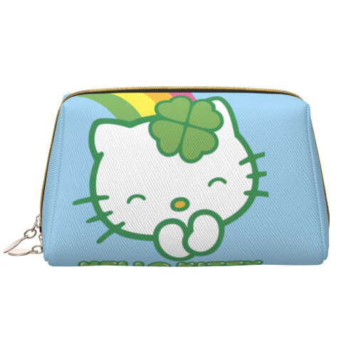 Δερμάτινη τσάντα μακιγιάζ Hello Kitty για γυναίκες και κορίτσια, μεγάλης
