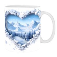 Caneca Coração Zeceouar3D, Presente de Dia dos Namorados para Ela, Caneca de Café de Cerâmica, Compatível com [Marca], Oferta de Verão