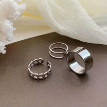 Set di 3 anelli punk in metallo a farfalla RSAMD Fashion per donne e adolescenti - GifJO-3pcs
