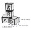 Eease Schwarze Abschlussballonboxen mit Buchstaben - 4er-Set 2