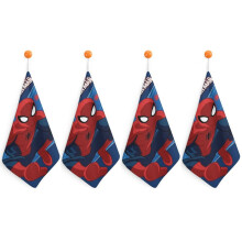 Spider-Man håndklær til badet, bomullshåndklær, myke, absorberende for spa, treningsstudio, kjøkken, dekorativt rutete håndklærsett, 4 stk.
