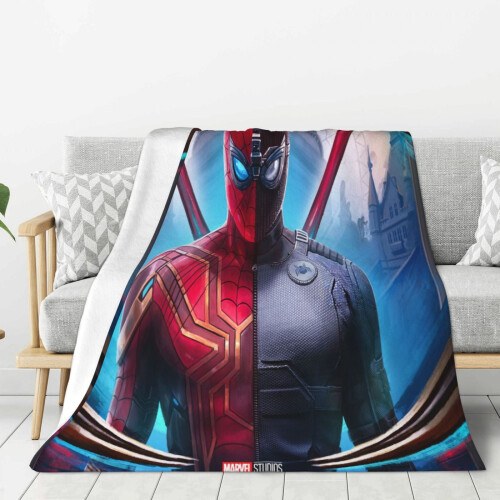 Blaincéad Lomra Spider-Man Braincéad Caithimh Thar a Bhog Cluthar, Gnéithe Leapa do Pháistí - Thar a Bhog 50"X40"
