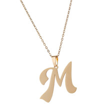 Collana con pendente con 26 lettere in corsivo, gioiello semplice e luminoso, collana di coppia per l'uso quotidiano