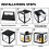 Eease Schwarze Abschlussballonboxen mit Buchstaben - 4er-Set 4