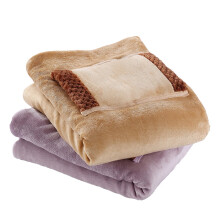 Clearance! Zeceouar 60x80cm USB 5V Electric Blanket, Fast Heating, Multi-Gear, Hand Warmer, Knee & Office Use (Brown & Purple)