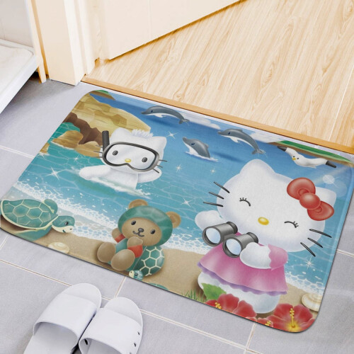 Χαριτωμένο χαλάκι μπάνιου Hello Kitty 16x24 ίντσες - Μαλακό αντιολισθητικό χαλάκι 1
