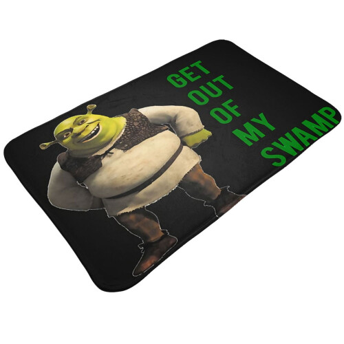 Πατάκι πόρτας Shrek Get Out Meme, αντιολισθητικό πλενόμενο χαλί για εσωτερικούς και 1